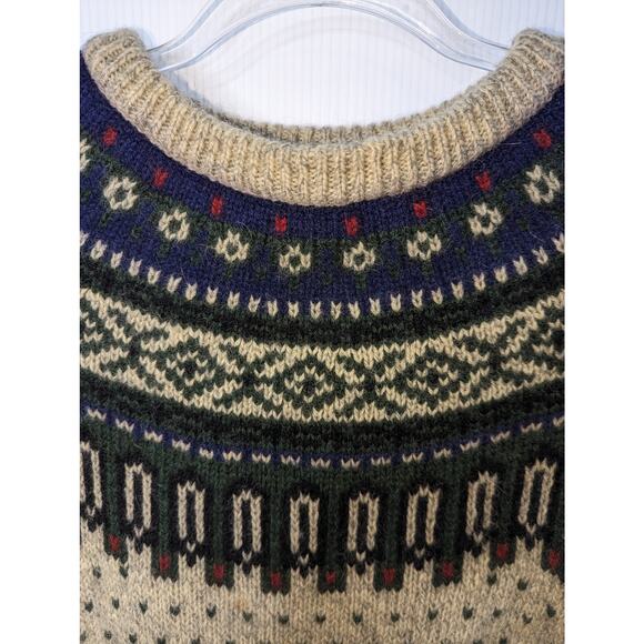 Vintage Y2K Woolrich Fair Isle Wool Sweater Unisex Apres Ski - Picture 4 of 8